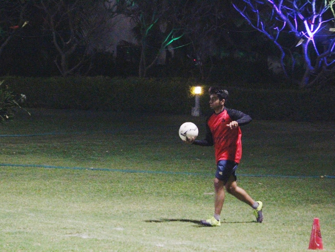 ashutosh playing football
